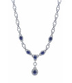 Necklace Sapphire with Diamond in White Gold - Azula