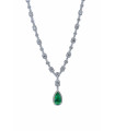 Necklace Emerald with Diamond in White and Yellow Gold - Magical Forest