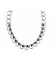 Necklace Ruby with Diamond in White Gold - Volcano