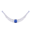 Necklace Sapphire with Diamond in White Gold - Glorious Empire
